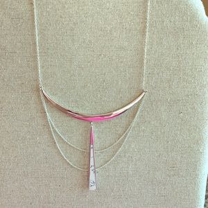Silver swag necklace (reversible)